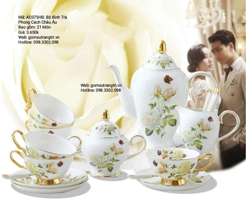 BỘ BÌNH TRÀ PHONG CÁCH CHÂU ÂU